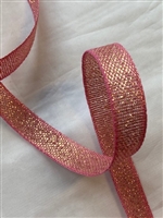 Fuchsia and Gold Italian Passamano Ribbon 15mm